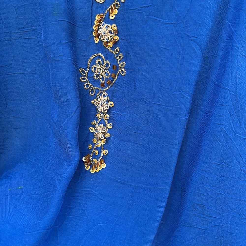 J. Jill gold embellished tie waist blouse.  Vintage J. Jill! - Picture 6 of 14